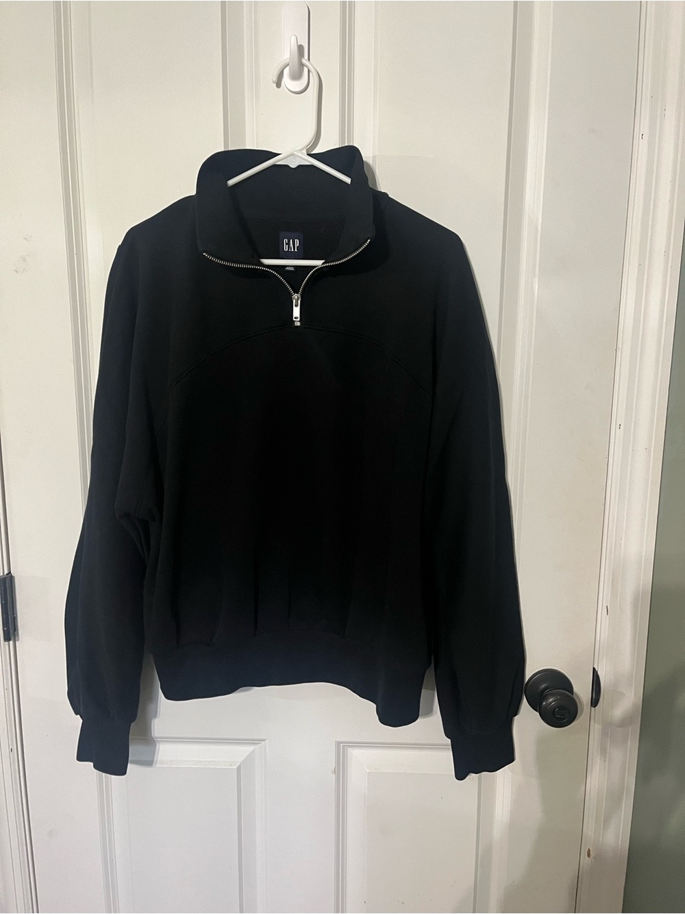 GAP Black Quarter-Zip Pullover Sweater